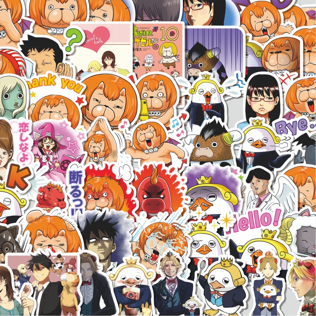 สติ๊กเกอร์แพ็คตัด Yondemasu yo, Azazel-san อะนิเมะสติกเกอร์เนื้อหา 100 ชิ้นน่ารัก Cool Aesthetic Ser