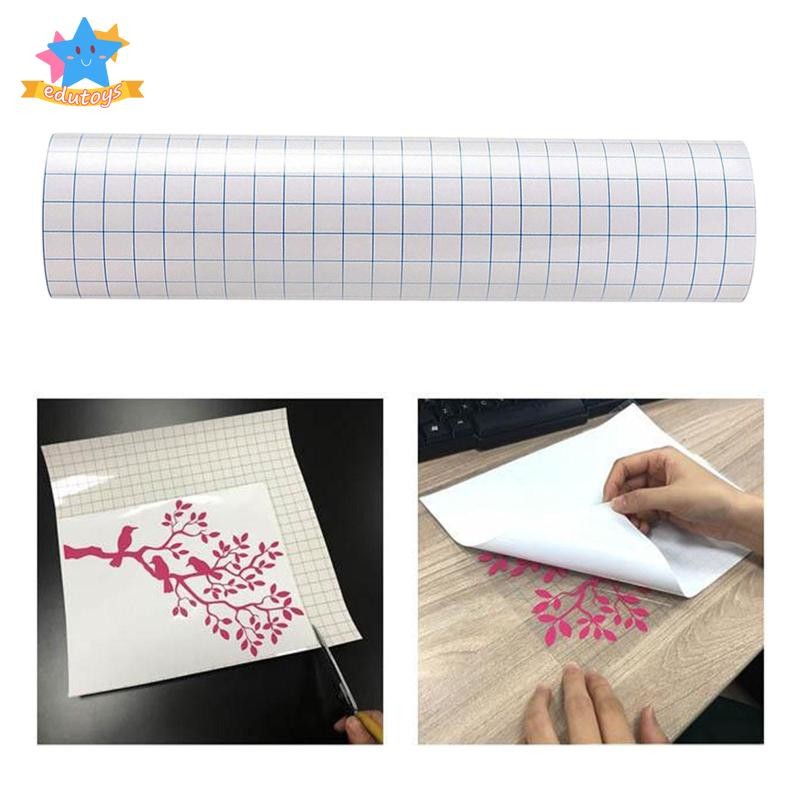 [Edstars] เทปถ่ายโอนไวนิลพร้อม Grid 12x 5 Ft สําหรับการใช้งานบนผนังและงานฝีมือ