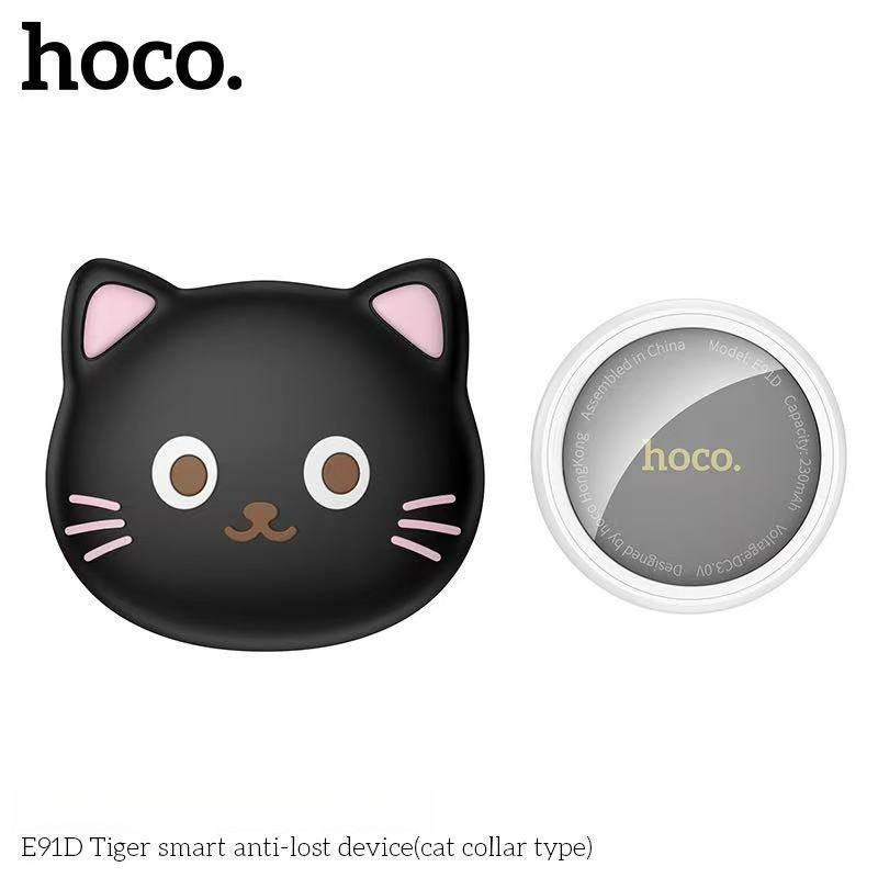 HOCO E91D gps อุปกรณ์ติดตามสัตว์เลี้ยง ติดกับปลอกคอรูปแมว รองรับ Apple Find My อุปกรณ์ติดตามจีพีเอส 