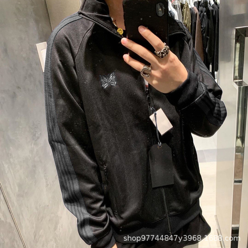Needles Track Limit Jacket Retro Striped Casual Jacket Sports Fabric Men's and Women's Jacket