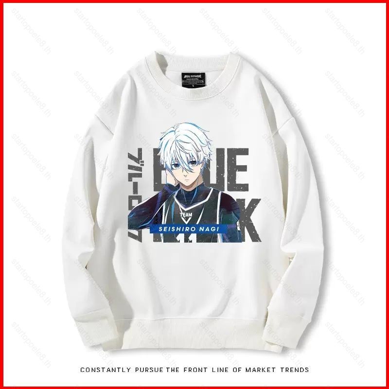 ST8 Blue Lock Isagi Yoichi Bachira Meguru Kunigami Rensuke Anime Sweatshirt Unisex แขนยาวคอสเพลย์ 3D