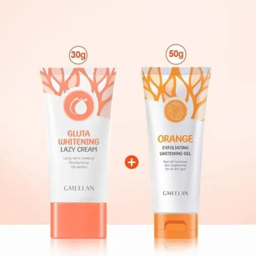 1X GMEELAN G Whitening Lazy Cream 30g + 1X Whitening Gel Exfoliating Orange 50g