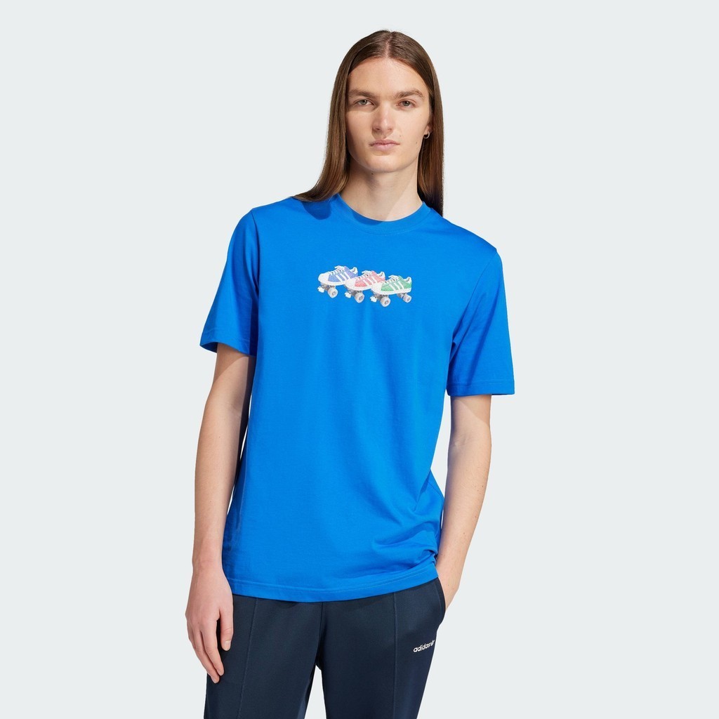 adidas ไลฟ์สไตล์ เสื้อยืด adidas Originals ผู้ชาย สีน้ำเงิน JP2665