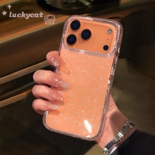 เข้ากันได้กับ iPhone 16 15 14 13 12 11 Pro Max X Xr Xs Max 7 8 Plus SE2020 เคสโทรศัพท์สีดําใส Bling คู่นุ่มปกหลัง