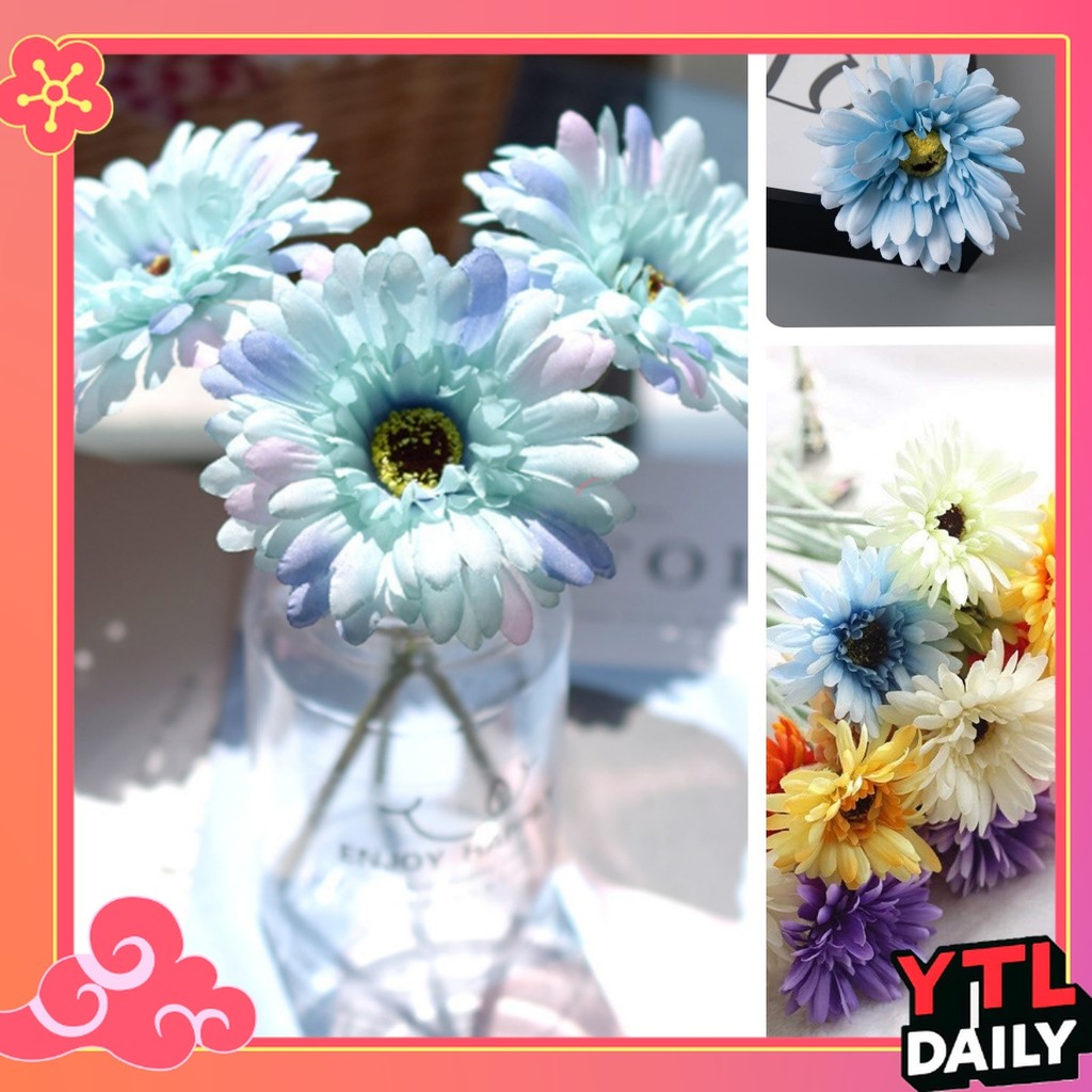 🌼 ดอกเยอบีร่าปลอม ดอกไม้ปลอมตกแต่งบ้าน สไตล์มินิมอล เหมาะสำหรับตั้งโต๊ะ ถ่ายรูป งานแต่ง และงานเทศกาล