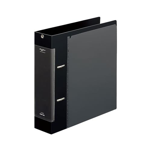 Lihit Lab myfa Support Activity 2-Hole Ring Collection File Wide A5 Jet Black F3311-24