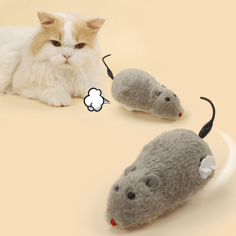 Garfeel Daddy Wind Up Mouse ชุดของเล่นแมว – หนูตุ๊กตาสมจริง, ของเล่นตลกแบบโต้ตอบสําหรับแมว, อุปกรณ์สัตว์เลี้ยงบรรเทาความเบื่อหน่าย