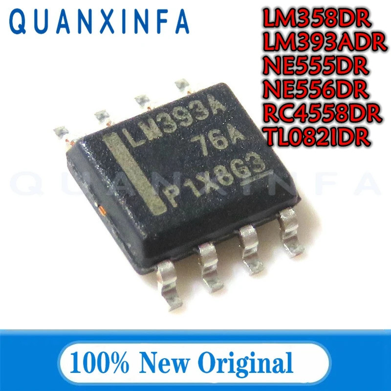 5PCS LM358DR LM393ADR NE555DR NE556DR RC4558DR TL082IDR SOP LM358 LM393A 393A NE555 NE556 RC4558 TL0