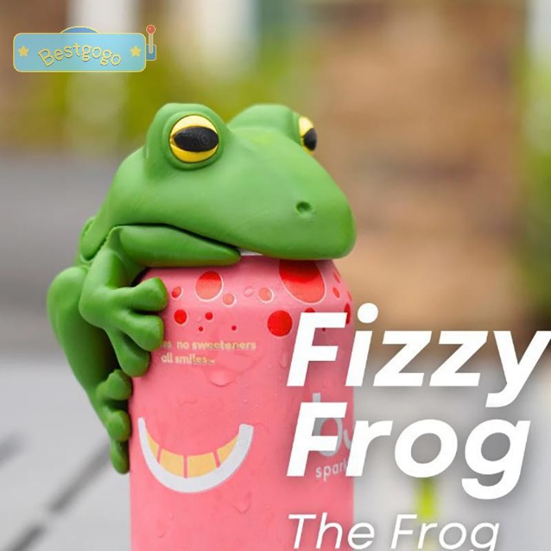 [Bestgogo-t] Fizzy Frog - Frog Can Cover, Frogs Can Topper & Lotus Leaf Pad, Soda Can Lis And The Li