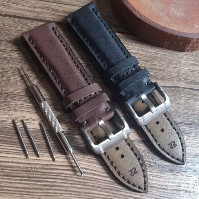 สายนาฬิกาหนังแท้ สําหรับ$$il 22mm สายนาฬิกา สายทํามือ
