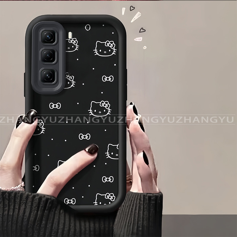 เหมาะสําหรับ Infinix Hot 60 Pro plus Hot 60i 4g 5g 60 Pro + เคสโทรศัพท์แมวแต่งหน้ากระจกผู้ถือ anti drop ถุงลมนิรภัยซิลิโคน TPU soft shell 020 ราคา ถูกที่สุด ดีลบีเคเค แกลเลอรีภาพที่ 7