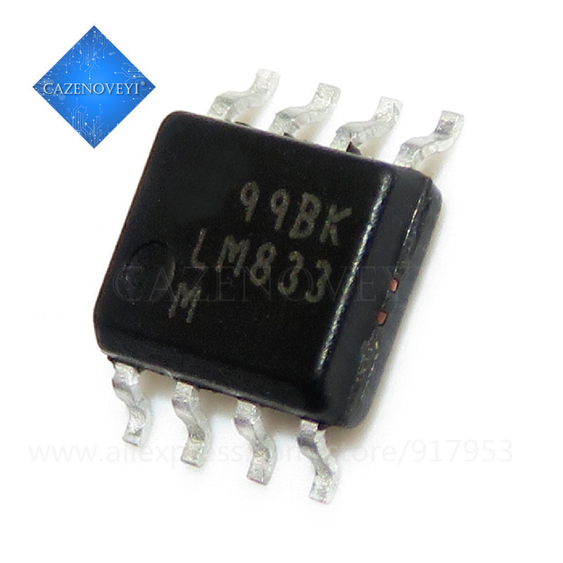 ชิป LM833M LM833MX LM833 SOP-8 10 ชิ้น