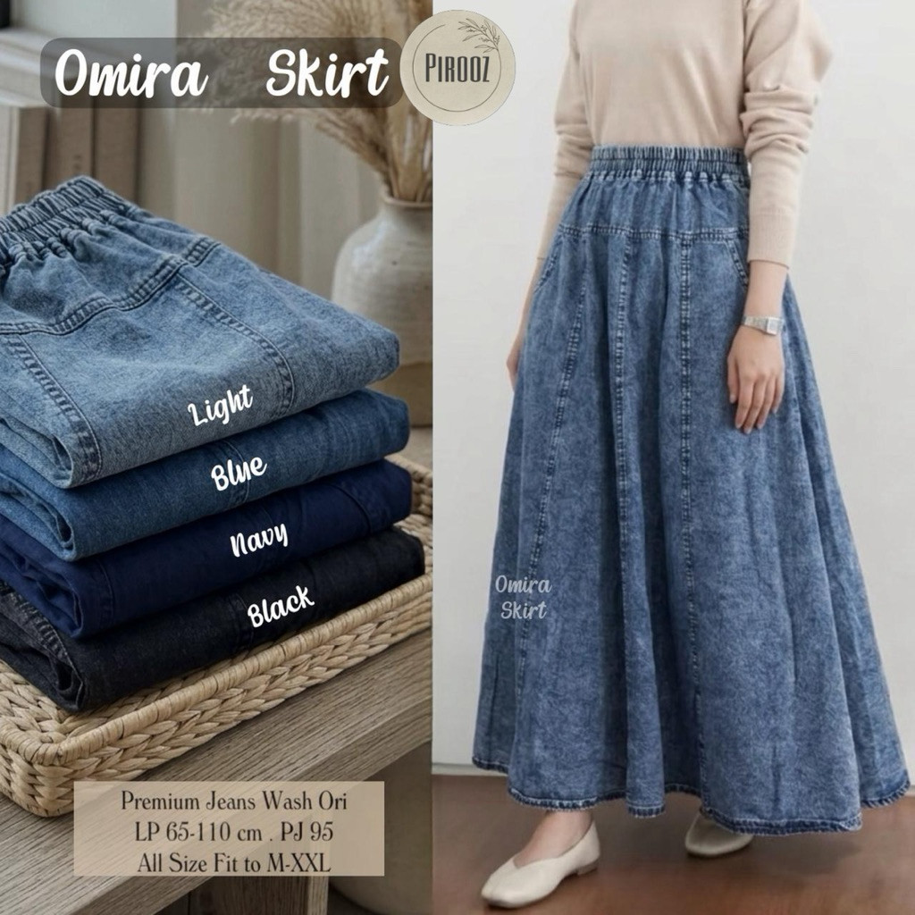 มีกลุ่มผู้ขายอีกครั้งขอแอดมิน er elrumi Omira Skirt• Mayung Jeans Skirt เอวยางยืดเต็มตัว ร้าน alya