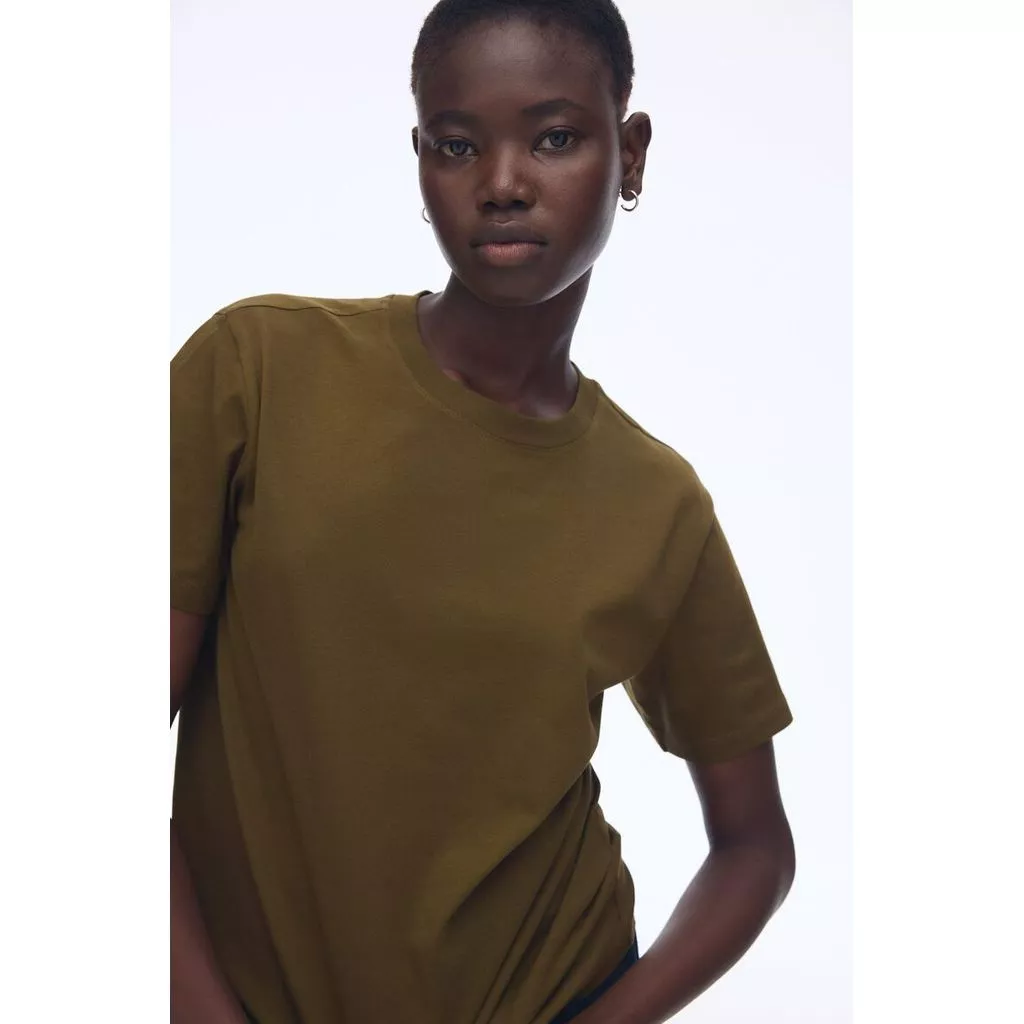 H&M(เอชแอนด์เอ็ม) เสื้อยืดคอตตอน Women Cotton T-shirt 0963662_6