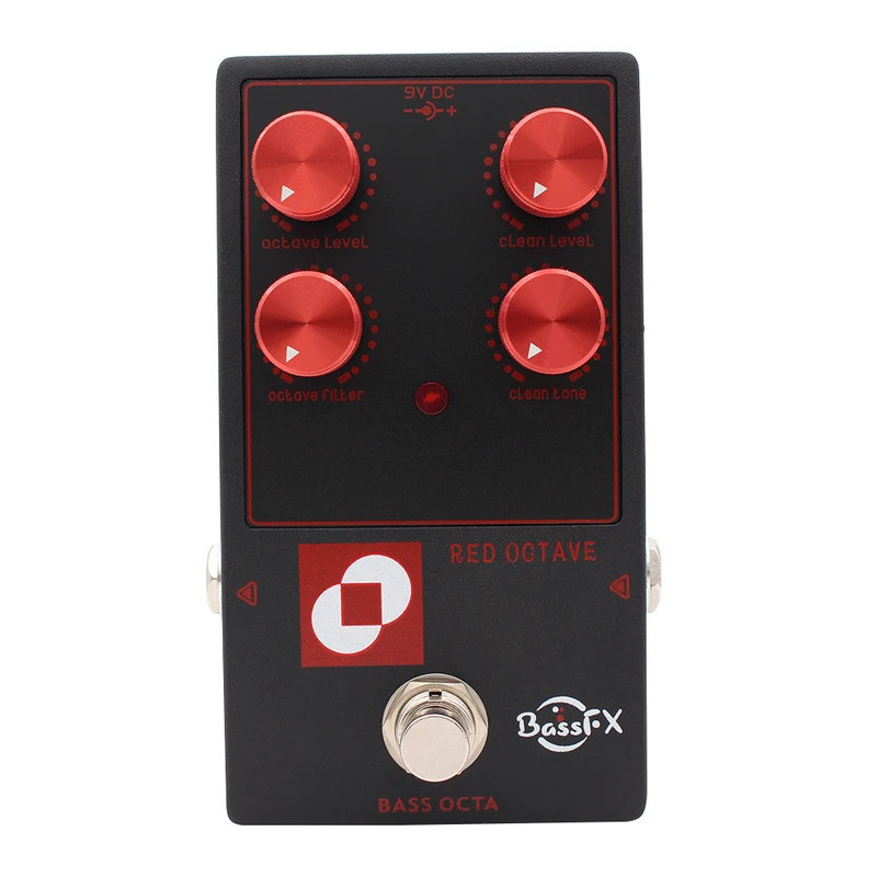 Fanmuzk Red Octave Analog Bass Octave Pedal สําหรับเบสไฟฟ้า