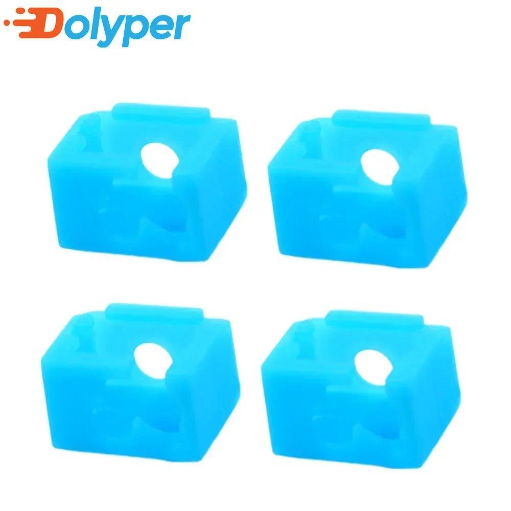 Dolyper 5/10pcs 3D เครื่องพิมพ์เครื่องทําความร้อนบล็อกซิลิโคน, E3D V6 ซิลิโคนถุงเท้าสําหรับ Clone E3