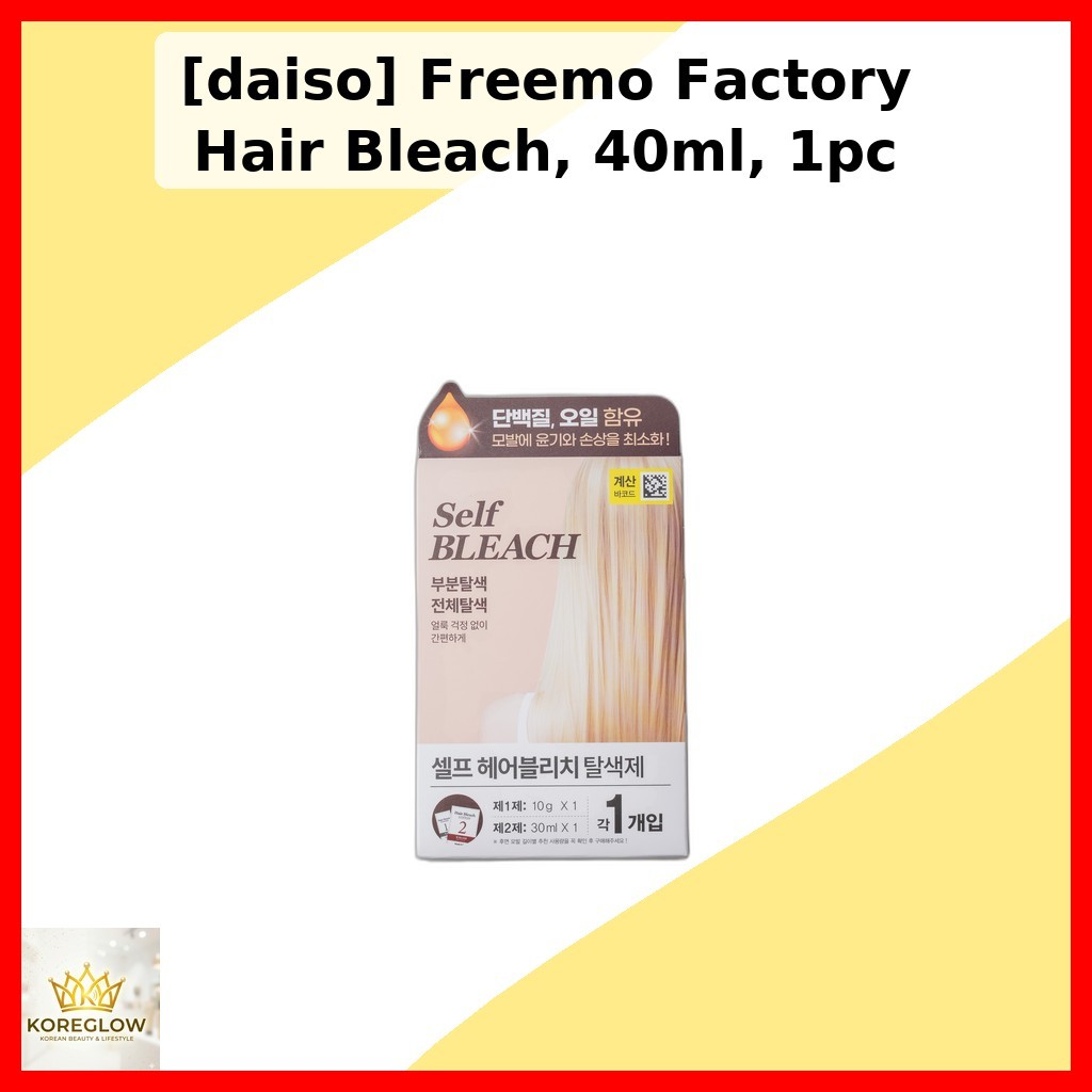 [daiso] Freemo Factory Hair Bleach, 40ml, 1pc / Korean Hair Bleach / At-Home Use / ของแท้ 100% by KO