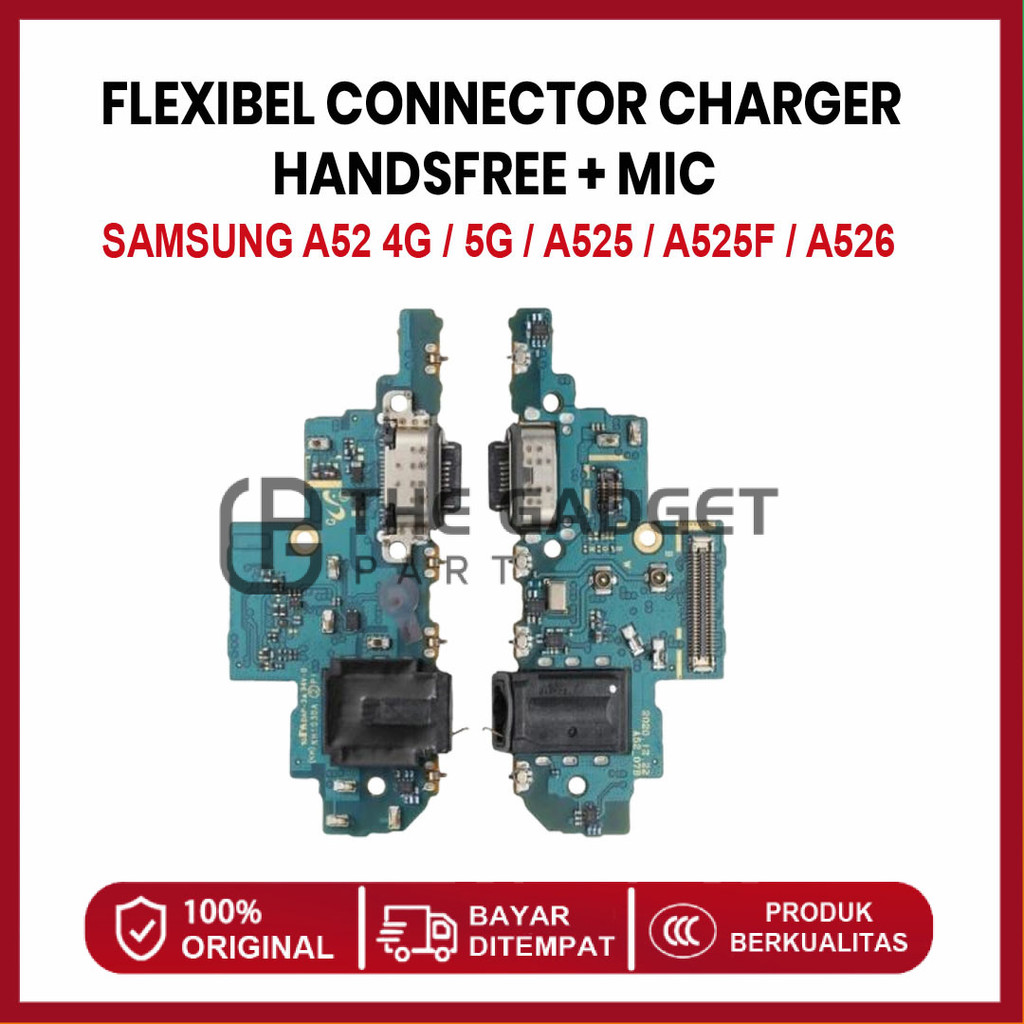 FLEXIBLE CONNECTOR CHARGER SAMSUNG A52 4G / 5G / A525 / A525F / A526 HANDSFREE CONNECTOR + MIC ORI