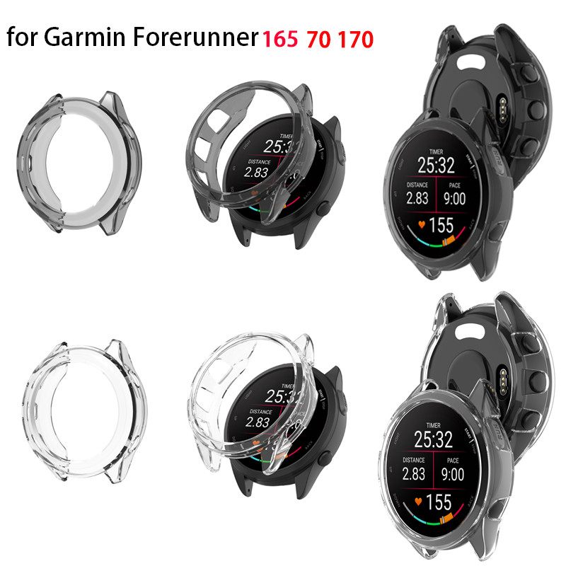 TPU แบบนุ่มสําหรับผู้เบิกทาง Garmin 170 / 70 ฝาครอบซิลิโคนเคสป้องกันครึ่งแพ็คฝาครอบกันชนกรอบสมาร์ทวอทช์