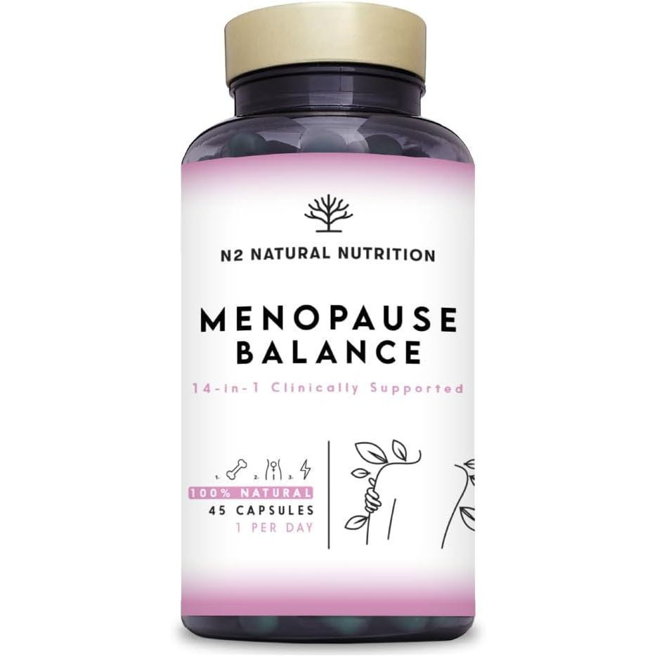 อาหารเสริม Menopause14Combination1,รองรับทางคลินิก,100%Natural Ingrediments 45Capsule,Including Omeg