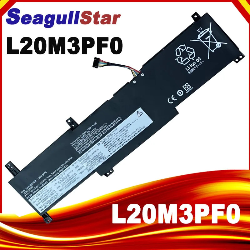 11.1V 45Wh L20M3PF0 แบตเตอรี่สําหรับ Lenovo IdeaPad 3-14ITL6 15ITL6 17ALC6 L20L3PF0 L20C3PF0 5B11B36