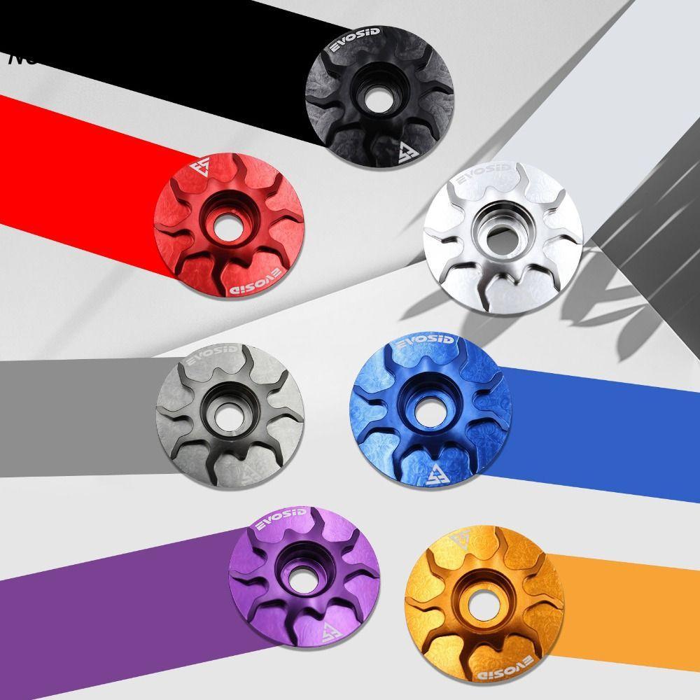 NONEDYOMX ชุดหูฟังจักรยานฝาครอบด้านบน, 28.6 มม.CNC MTB Road Bike Stem COVER, หลากสีอลูมิเนียมอัลลอยด์พร้อมสกรูหัวส้อมหลอดฝาครอบ