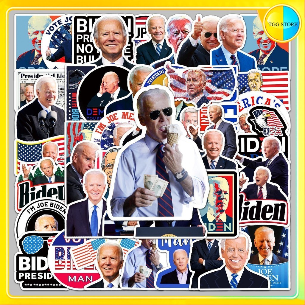🚚พร้อมส่ง🚚 50แบบ สติกเกอร์ ประธานาธิบดีสหรัฐอเมริกา โจ ไบเดน joe biden president america Sticker