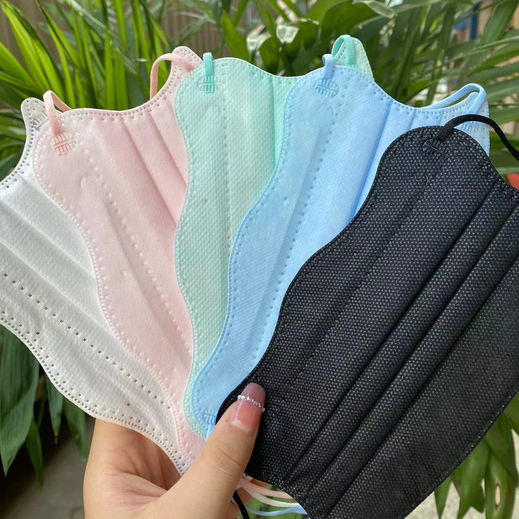 Fast Shipping หน้ากากผู้ใหญ่ 50 ชิ้น V Mask มาส์กหน้าสําหรับผู้ใหญ่ หน้ากากสไตล์ Aline มาส์กผสมสี zg