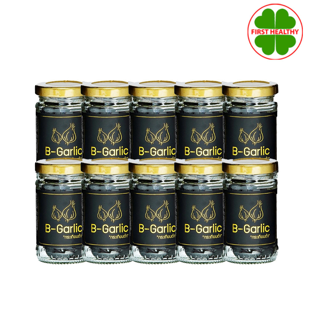 B-Garlic บีการ์ลิค " ส่งฟรี เซ็ต 10 ขวด " กระเทียมดำ รสหวาน ทานง่าย ( 1 ขวด/60 กรัม x10 )