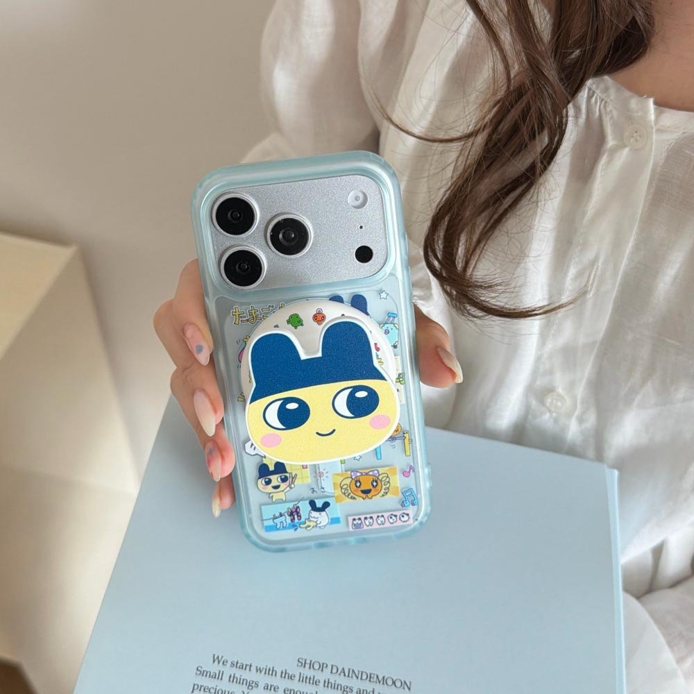 ปลอกปกแข็งด้านเข้ากันได้กับiPhone 13 14 14Pro 14ProMax 15 15Pro 15ProMax 16 16Pro 16ProMax 17Pro 17ProMax Tamagotchiรูปแบบแม่เหล็กกรณี