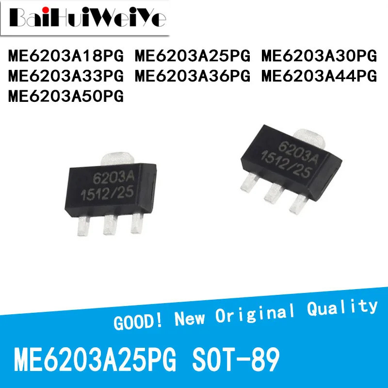 5PCS ME6203A18PG ME6203A25PG ME6203A30PG ME6203A33PG ME6203A36PG ME6203A44PG ME6203A50PG SOT-89 ใหม่