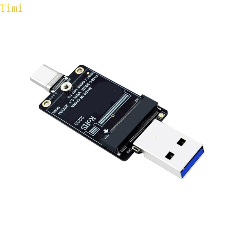 Timi M 2 ถึง USB A Type C Converter JMS583 การ์ดอะแดปเตอร์ 10Gbps SSD USB 3 2 Gen2 Converter ฮาร์ดได