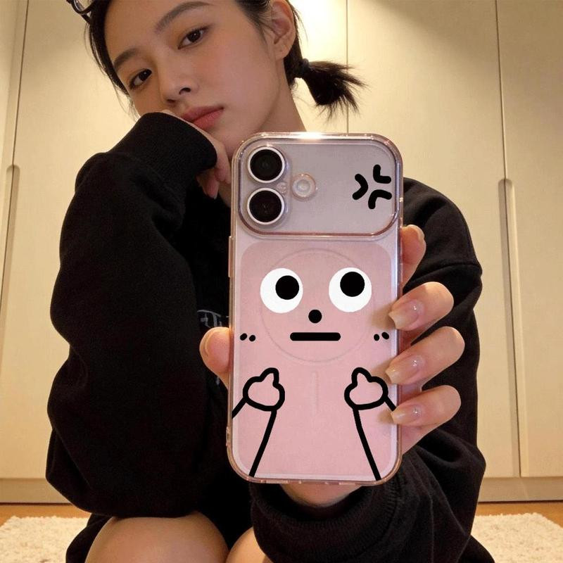 For iPhone เคสไอโฟน สติ๊กเกอร์แสดงอารมณ์โกรธ 11 12 13 14 15 16 17 PLUS B4PRO MAX X XS เปลือกที่เรียบง่าย MAX XR 7/