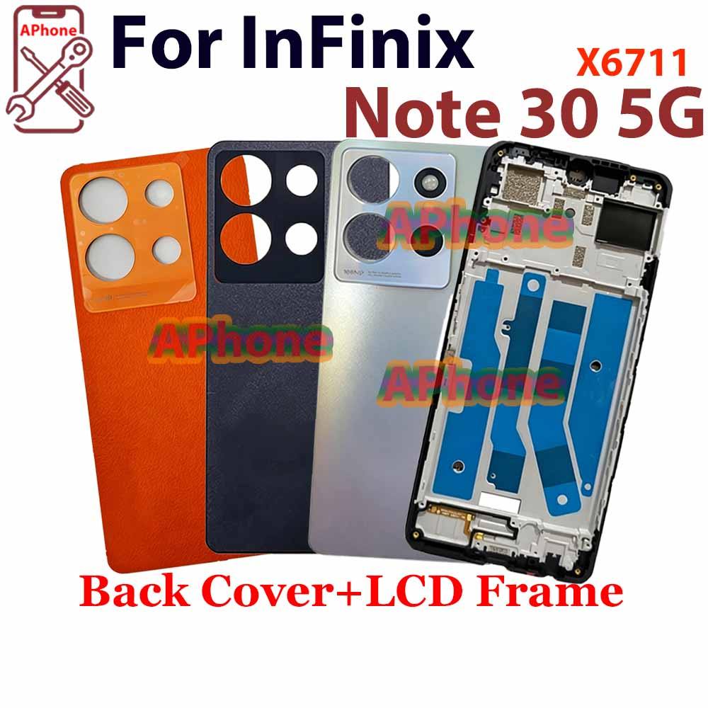 สําหรับ Infinix Note 30 5G X6711 ฝาหลังกรอบกลางกรอบด้านหน้า