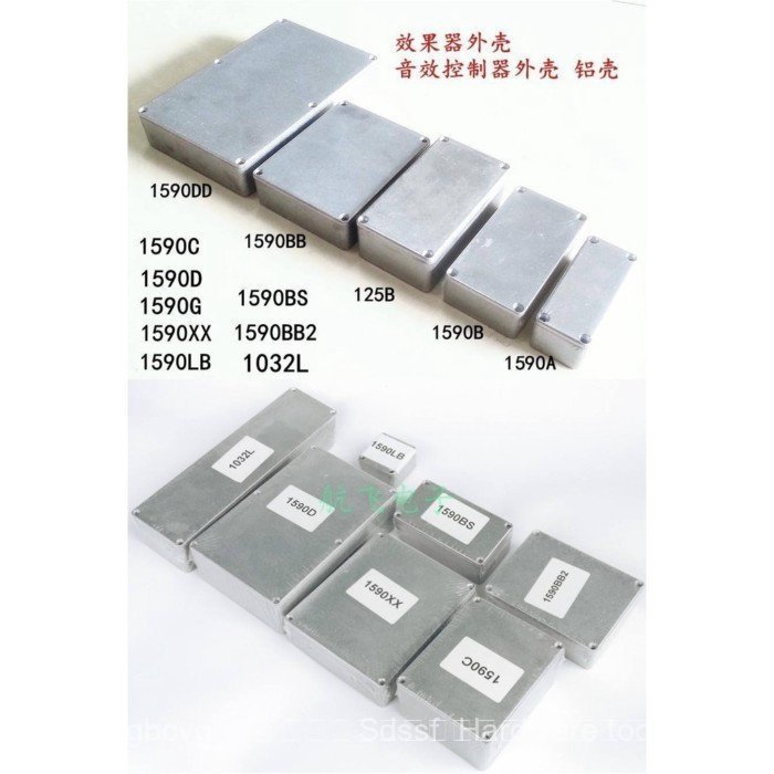 1590a 1590B 125B 1590DD 1032L 1590C เปลือกเอฟเฟกต์อลูมิเนียมอัลลอยด์เปลือกหล่อ