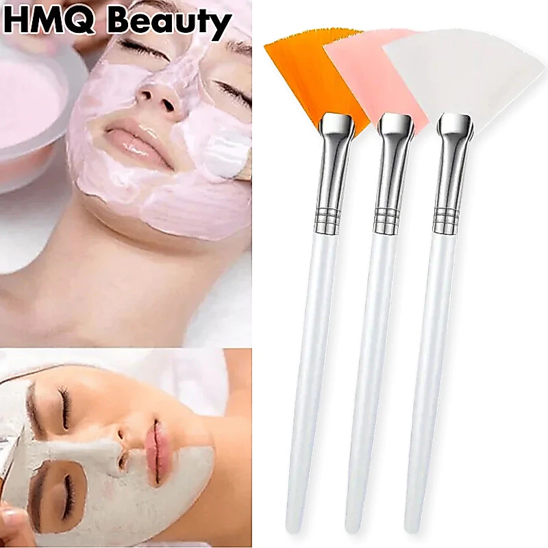 แปรงหน้าพัดลมหน้ากากแปรงนุ่มใบ Applicator แปรงเครื่องมือสําหรับ Peel Glycolic Mask แต่งหน้า