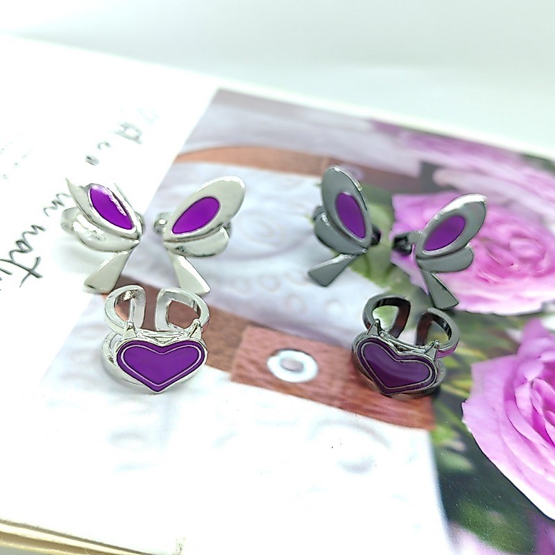 เกม VALORANT Clove คอสเพลย์แหวนเปิดปรับผีเสื้อหัวใจแหวนเครื่องประดับอุปกรณ์เสริม Prop