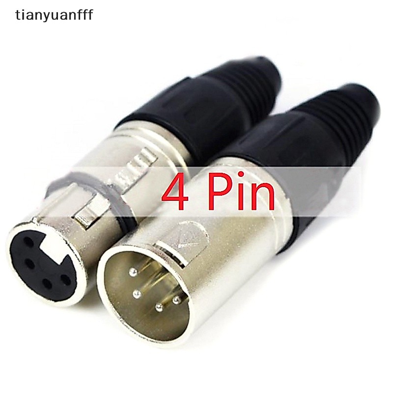Tianyuanfff 1 ชิ้นปลั๊กซ็อกเก็ตชาย/หญิงไมโครโฟนเสียงขั้วต่อ XLR 3 P/4 P/5 P ติดต่อได้ดี
