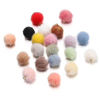 St. kunkka จี้ลูกบอลผม 17 มม. สําหรับทําเครื่องประดับ แฮนด์เมด diy 5 ชิ้น