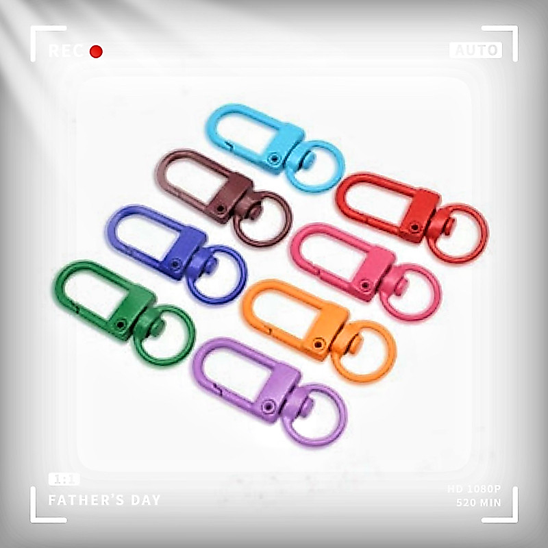 โลหะผสมสังกะสีทาสีพวงกุญแจสีหัวเข็มขัดประตูขนาดเล็กหัวเข็มขัดกุ้งก้ามกรามฮาร์ดแวร์กระเป๋าเดินทางพวงกุญแจเครื่องประดับ ทําเอง ตุ๊กตาคณะกรรมการหัวเข