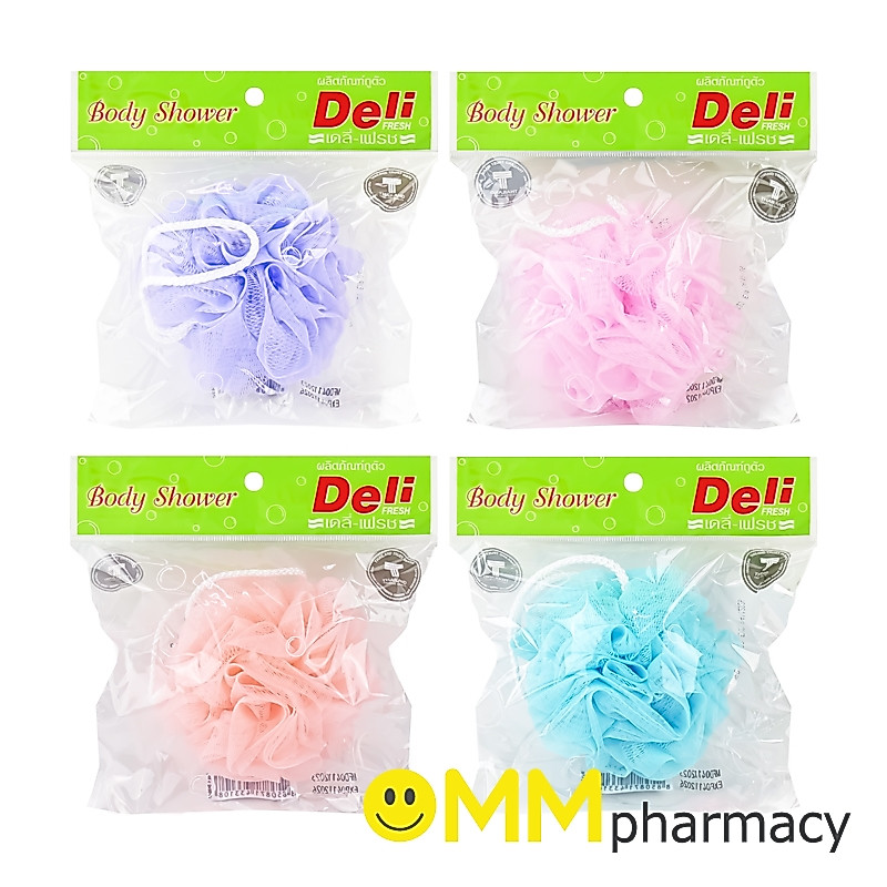เบสิโค ใยถูตัวทรงดอกไม้ 2 โทน 40 ก. คละสี