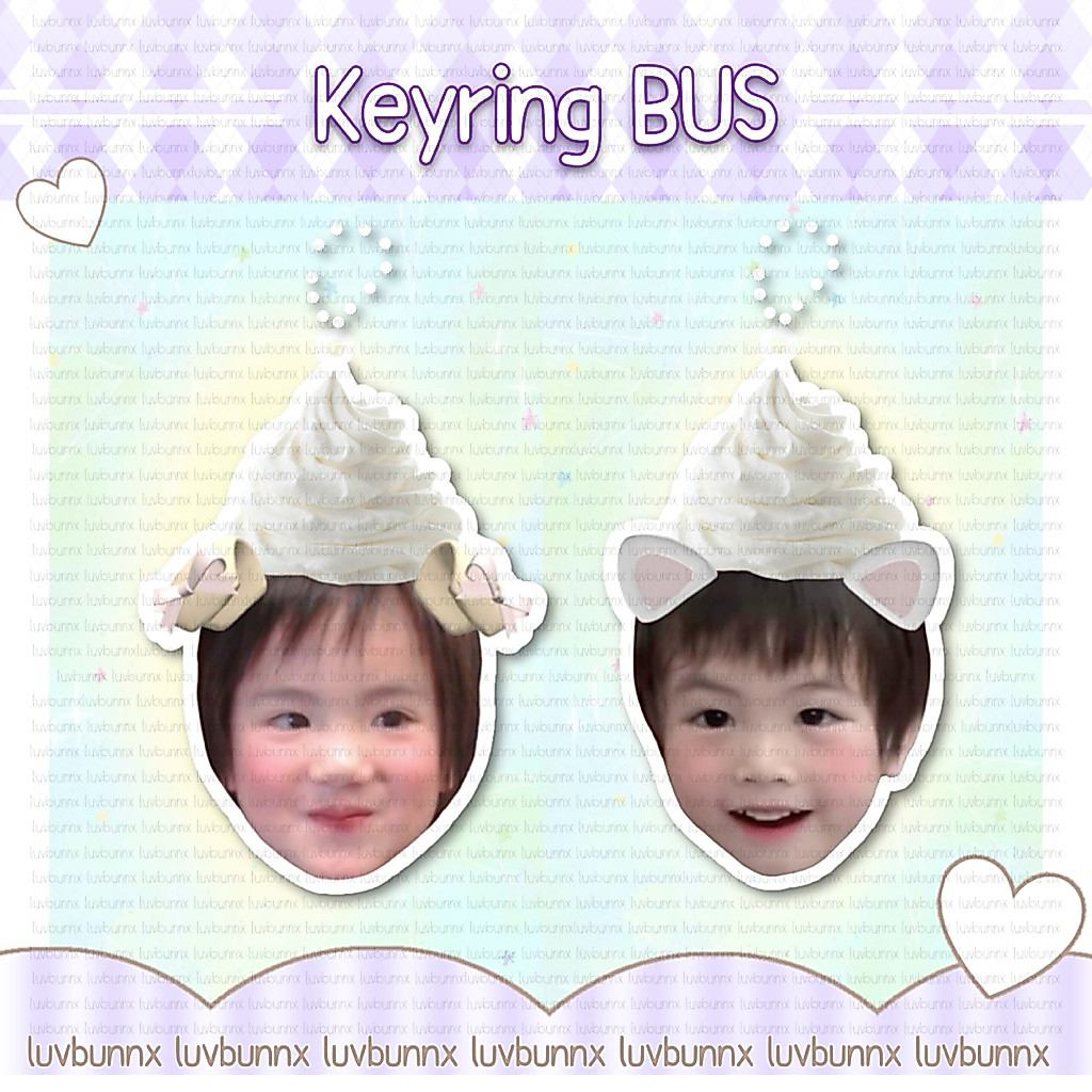 พร้อมส่ง | พวงกุญแจอะคริลิคบัส keyring bus  ภู / เอเอ ขนาด 5 cm.