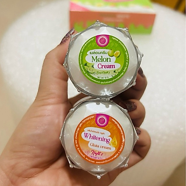 (เซตคู่จิ้น) ครีมเมล่อน+ครีมไวเทนนิ่ง แพรวาไวท์ แพคเกจใหม่ เนื้อครีมสูตรเดิม