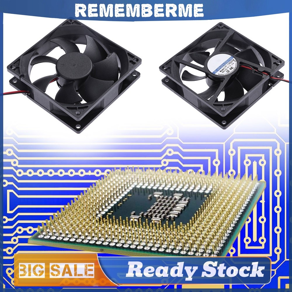 ปี-129025SM DC 12V Cooler Fan 90x90x25mm 7 Blades Computer PC พัดลมระบายความร้อน