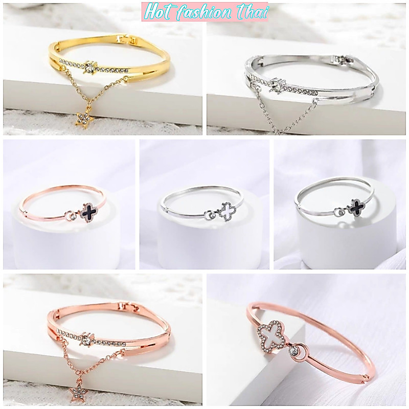 Hot fashion thai~​พร้อมส่ง กําไลข้อมือดอกไม้ สร้อยข้อมือ เครื่องประดับแฟชั่น สไตล์เกาหลี "BRL-3/BRL-4"