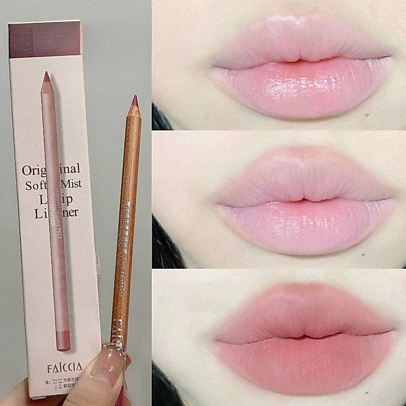 FAICCIA Lipliner กันน้ําและติดทนนานสายตกปลา Lipliner เพื่อขยายริมฝีปากสีติดทนนาน Retention และ Lip Shape Improvement Non Fading ลิปสติกปากกา