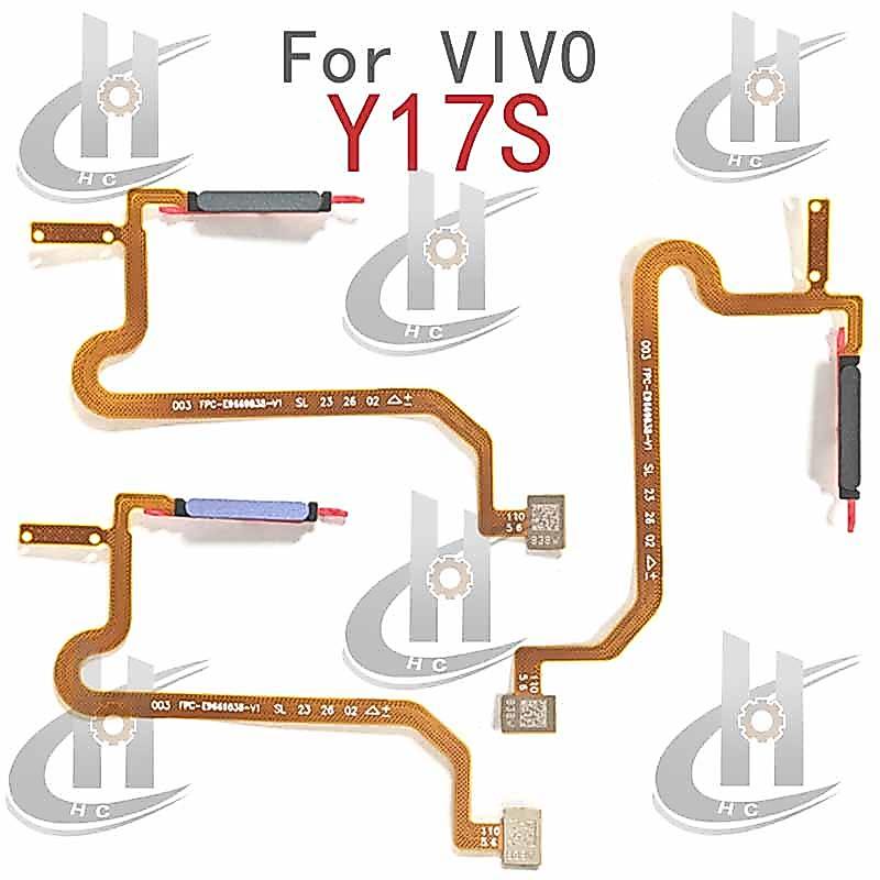 ลายนิ้วมือ Touch Sensor Finger Power Switch ON OFF ด้านข้างปุ่ม Home Key Flex Cable สําหรับ VIVO Y17S