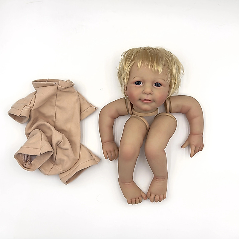 20INCH Reborn ตุ๊กตาชุด Lisa ผมสีบลอนด์พร้อมชุดทาสี Handmade Reborn ตุ๊กตาอะไหล่ Handmade DIY ชุด