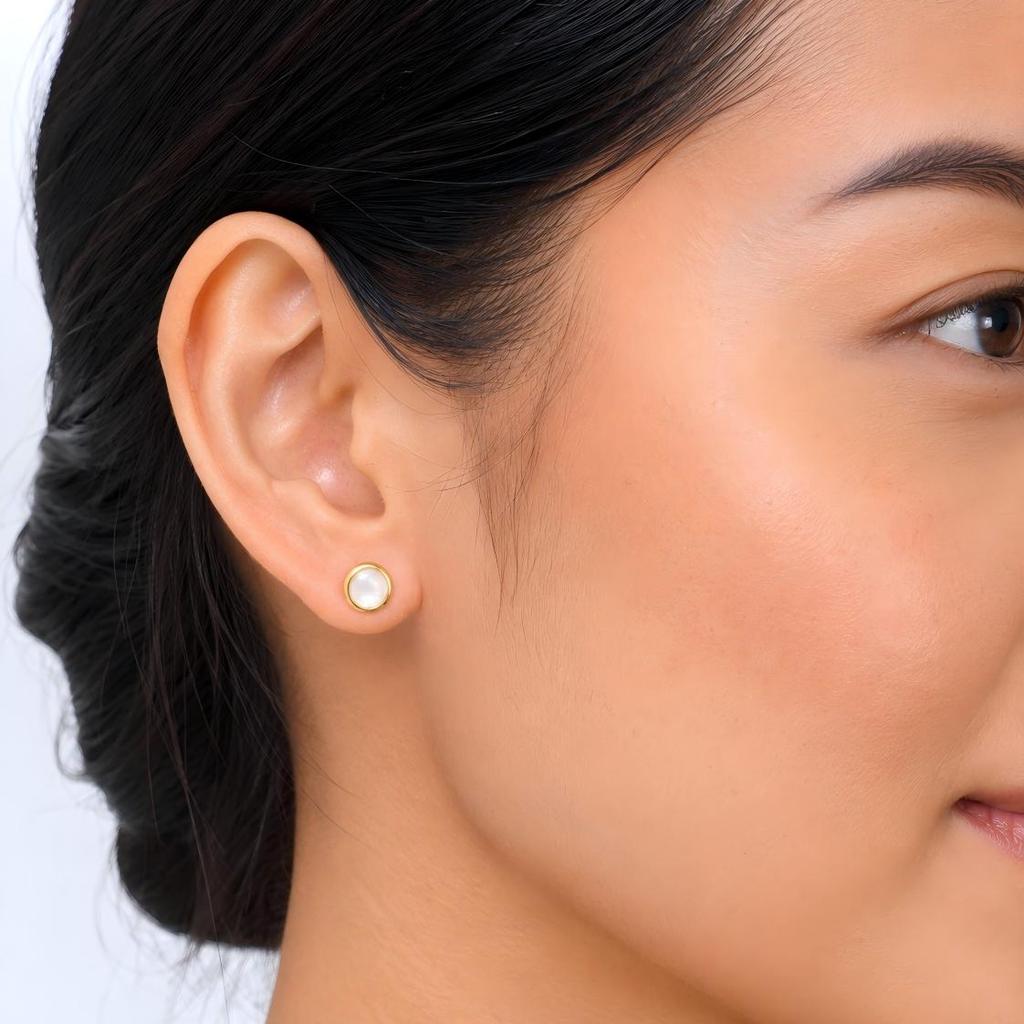 Vnox ผ่าตัดสแตนเลส 12 สี Cats Eye Birthstone ต่างหู, สองด้านสกรูกลับ Unisex ต่างหูสตั๊ด — صورة 4