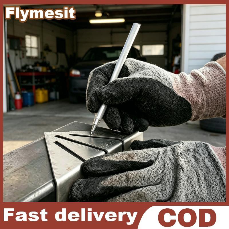 Flymesit Miter Square High Clarity Scale 22.5/45/90 องศา 5/8/10 นิ้วไม้บรรทัดเมตริกสําหรับกรอบไม้อาคารทํางาน EN